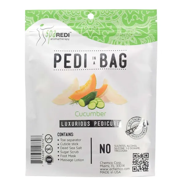 SPA REDI Pedicure Kit in a Bag - Cucumber