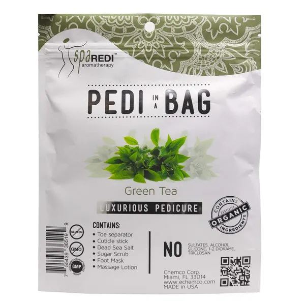 SPA REDI Pedicure Kit in a Bag - Green Tea