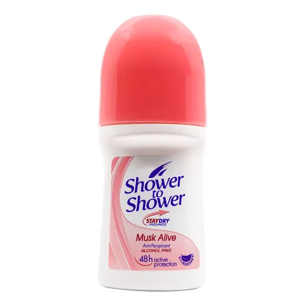 Shower to Shower Women Roll On Deodorant (50ml/1.69oz) - Musk Alive
