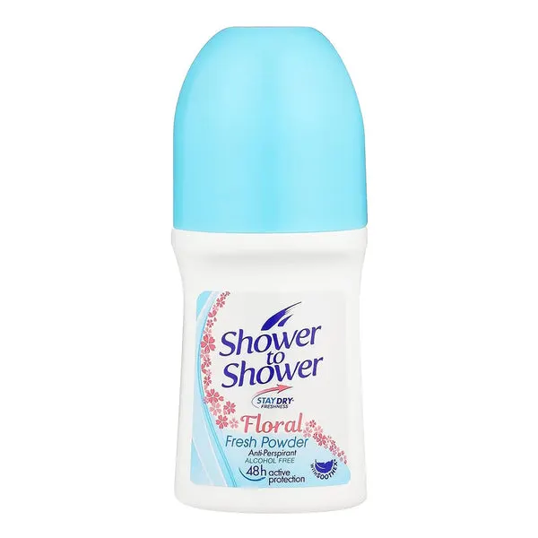 Shower to Shower Women Roll On Deodorant (50ml/1.69oz) - Fresh Powder