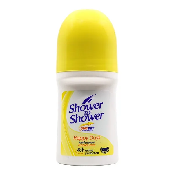 Shower to Shower Women Roll On Deodorant (50ml/1.69oz) - Happy Days