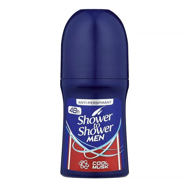 Shower to Shower Mens Roll On Deodorant (50ml/1.69oz) - Cool Musk