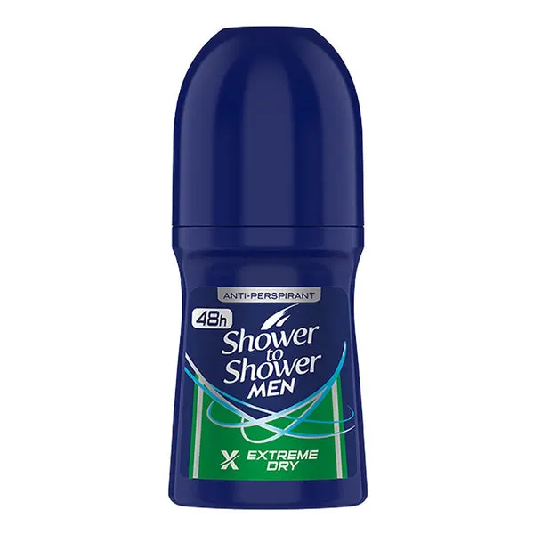 Shower to Shower Mens Roll On Deodorant (50ml/1.69oz) - Extreme Dry
