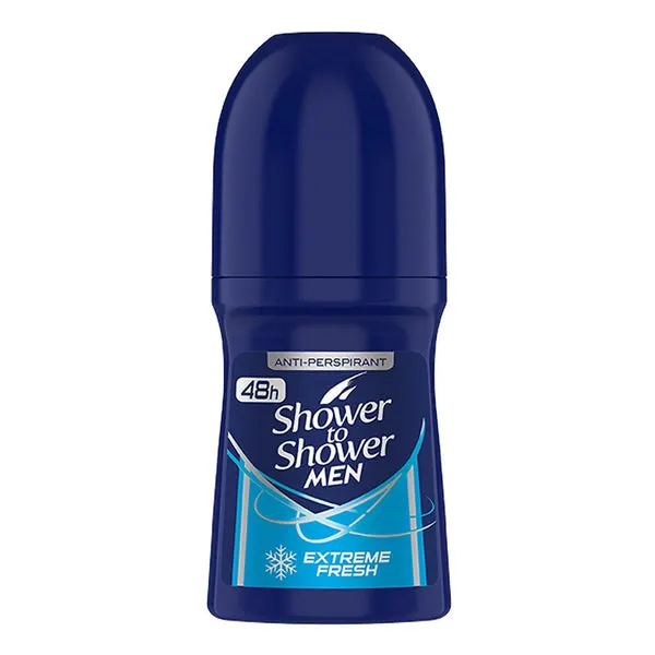 Shower to Shower Mens Roll On Deodorant (50ml/1.69oz) - Extreme Fresh