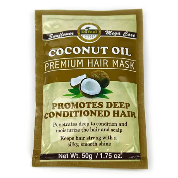 Difeel(Sunflower) Premium Hair Mask Packet (1.75oz) - Coconut Oil