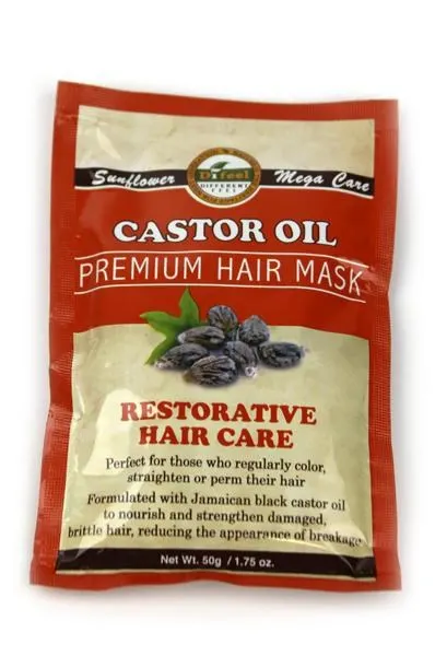 Difeel(Sunflower) Premium Hair Mask Packet (1.75oz) - Castor Oil