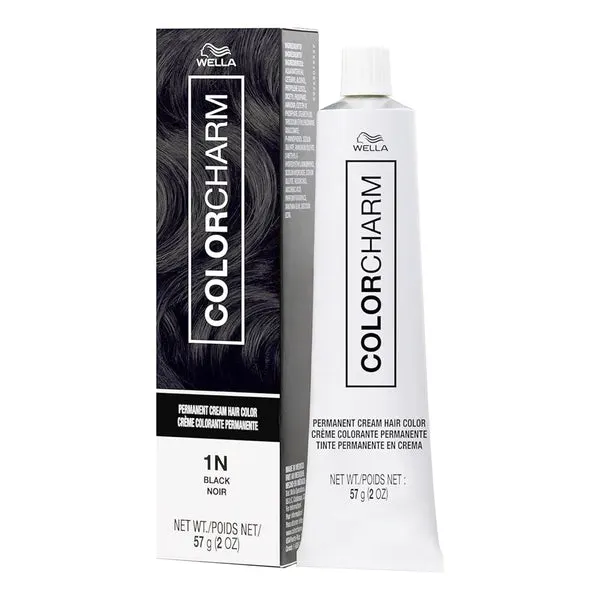 WELLA Color Charm Permanent Cream Hair Color (2oz) - 1N Black