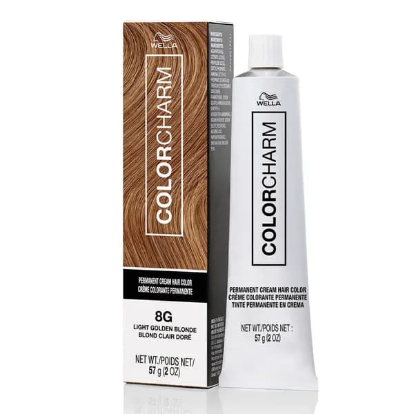 WELLA Color Charm Permanent Cream Hair Color (2oz) - 8G Light Golden Blonde