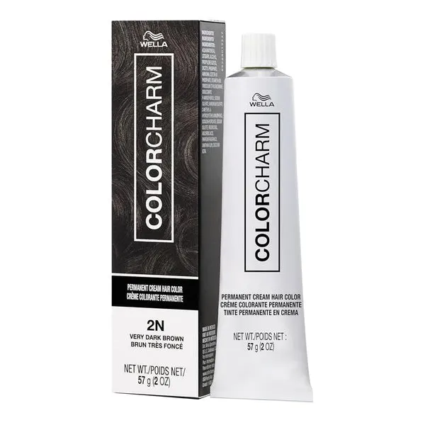 WELLA Color Charm Permanent Cream Hair Color (2oz) - 2N Very Dark Brown
