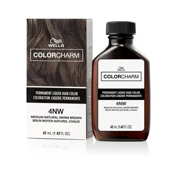 WELLA Color Charm Permanent Liquid Hair Color (1.42oz) - 4NW Medium Natural Warm Brown