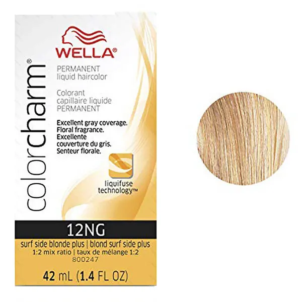 WELLA Color Charm Permanent Liquid Hair Color (1.42oz) - 12NG Surf Side Blonde Plus