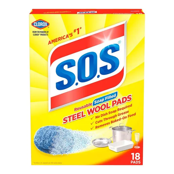 CLOROX S.O.S Steel Wool Pads - 18ct