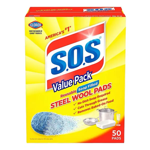 CLOROX S.O.S Steel Wool Pads - 50ct