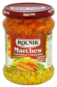 RolniK -Marchew z groszkiem i kukurydza/ Carrot w/ Green Beans and Corn in Jar