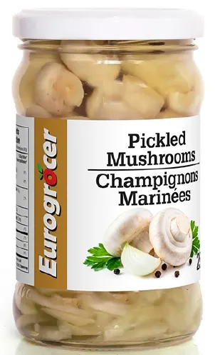 Eurogrocer -Marynowane Grzyby Pieczarki / Pickled Mushrooms 250 ML