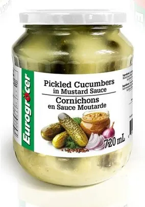 Eurogrocer -Ogorki Musztardowe/ Pickled Cucumbers in Mustard Sauce 720 ML