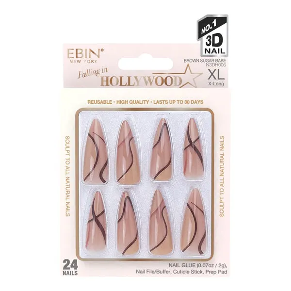 EBIN 3D Nail Falling In Hollywood - Brown Sugar Bebe (XL)