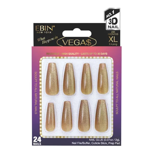 EBIN 3D Nail What Happens In Vegas - 24K (XL)