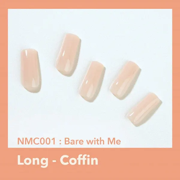 EBIN Mood Too Classy Nail Tips Bare with Me (L) - Bare with Me (L)