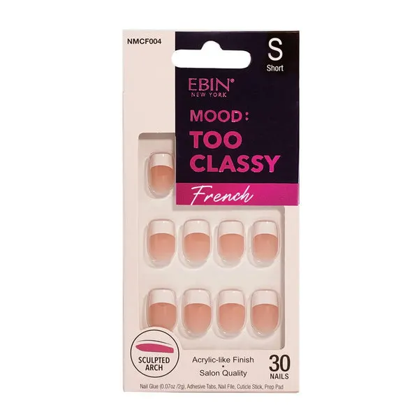 EBIN Mood Too Classy French Nail Tips NMCF004 (S) - NMCF004 (S)