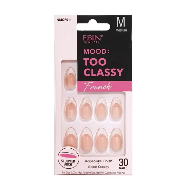 EBIN Mood Too Classy French Nail Tips NMCF011 (M) - NMCF011 (M)