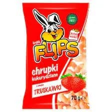 FLIPSY -Chrupki Kukurydziane Truskawkowe/ Corn Puffs Strawberry