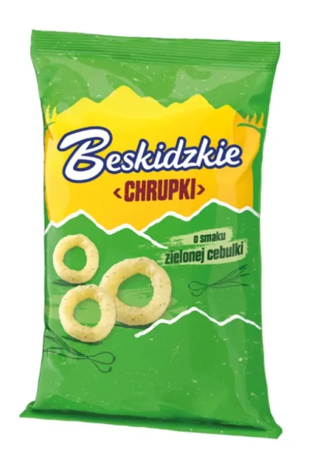AKSAM -Beskidzkie Chrupki zielona cebulka/Rings Green Onion 85 g