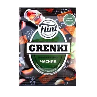 FLINT -Grenki Zytnie o smaku czosnku/ Rye Croutons with garlic 70g (70/cs)