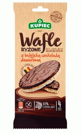 KUPIEC -Wafle ryzowe w czekoladzie deserowej / Rice cakes with dark chocolate 60 g
